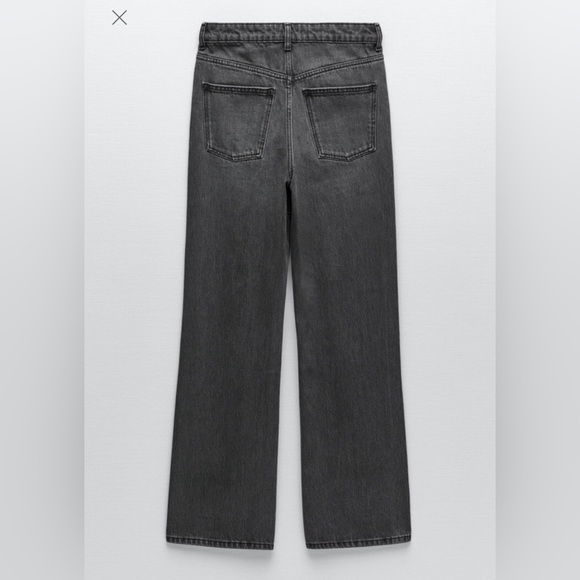 Zara Grey Wide Leg Jeans - Picture 5 of 13